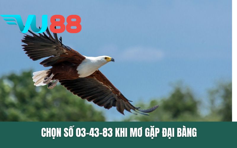 Chọn số 03-43-83 khi mơ gặp đại bàng