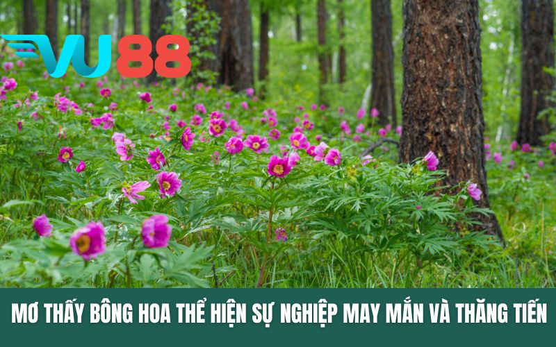 Mơ thấy bông hoa thể hiện sự nghiệp may mắn và thăng tiến